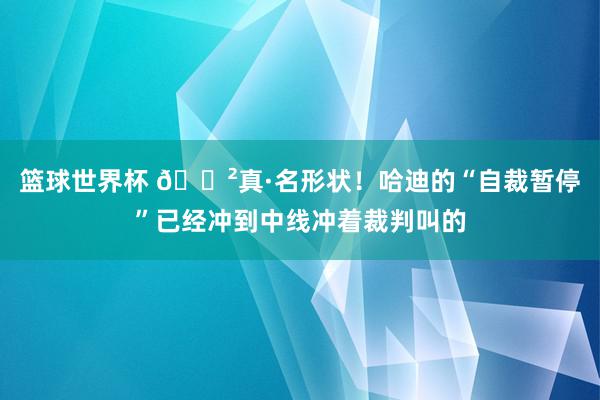 篮球世界杯 😲真·名形状！哈迪的“自裁暂停”已经冲到中线冲着裁判叫的