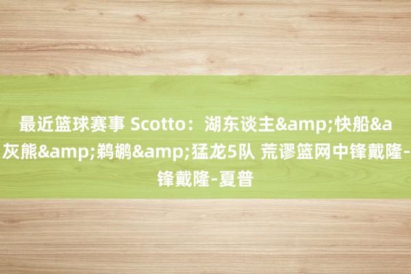 最近篮球赛事 Scotto：湖东谈主&快船&灰熊&鹈鹕&猛龙5队 荒谬篮网中锋戴隆-夏普